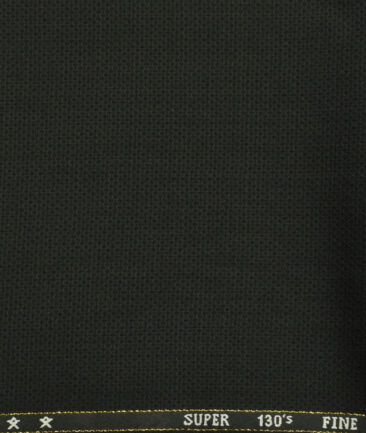 J.Hampstead Men's Wool Structured Super 130's Unstitched Trouser Fabric (Black) - Image 2