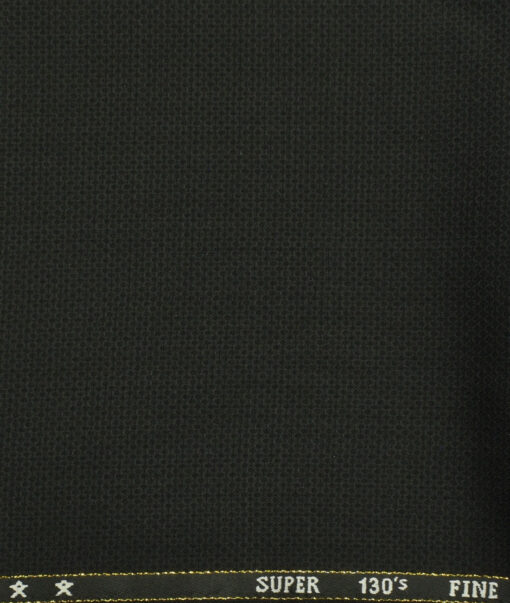 J.Hampstead Men's Wool Structured Super 130's Unstitched Trouser Fabric (Black) - Image 2