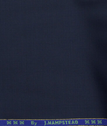 J.Hampstead Men's Wool Solids Super 140's Unstitched Trouser Fabric (Dark Blue) - Image 2