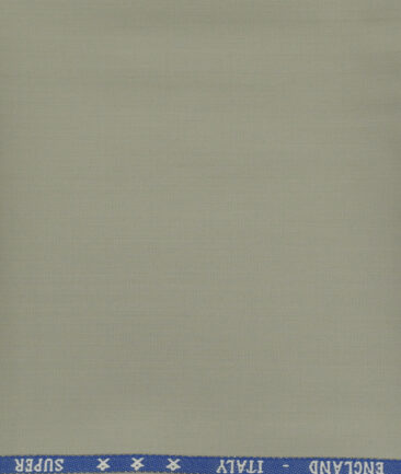 J.Hampstead Men's Wool Solids Super 120's Unstitched Trouser Fabric (Light Beigeish Grey) - Image 2