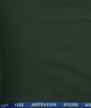 J.Hampstead Men's Wool Solids Super 130's Unstitched Trouser Fabric (Dark Pine Green) - Image 2
