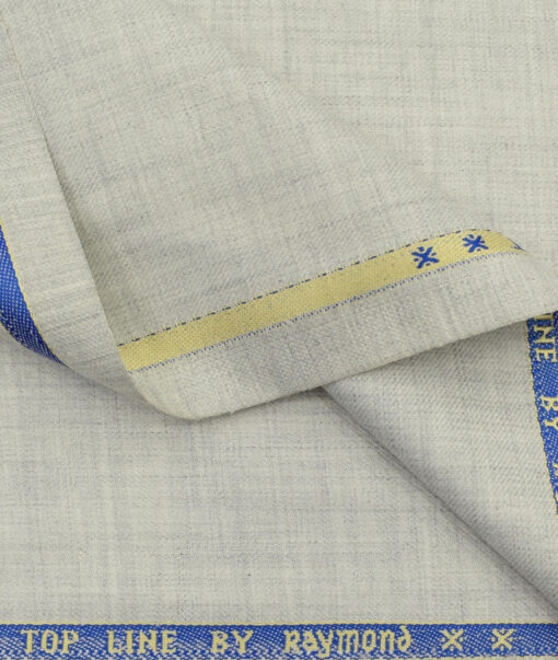 Raymond Men's Polyester Viscose Solids 3.75 Meter Unstitched Suiting Fabric (Light Grey)