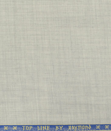 Raymond Men's Polyester Viscose Solids 3.75 Meter Unstitched Suiting Fabric (Light Grey)