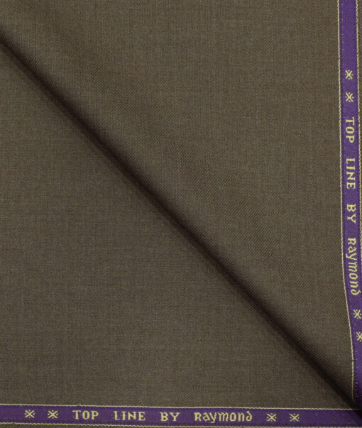 Raymond Men's Polyester Viscose Solids 3.75 Meter Unstitched Suiting Fabric (Brown)