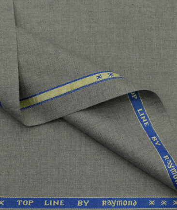 Raymond Men's Polyester Viscose Self Design 3.75 Meter Unstitched Suiting Fabric (Worsted Grey)