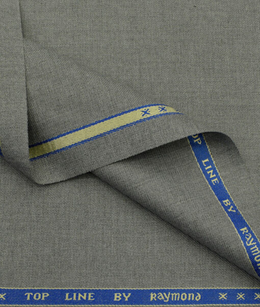 Raymond Men's Polyester Viscose Self Design 3.75 Meter Unstitched Suiting Fabric (Worsted Grey)