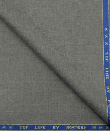 Raymond Men's Polyester Viscose Self Design 3.75 Meter Unstitched Suiting Fabric (Worsted Grey)