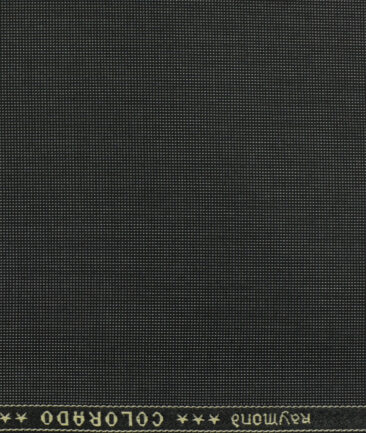 Raymond Men's Polyester Viscose Structured 3.75 Meter Unstitched Suiting Fabric (Blackish Grey)
