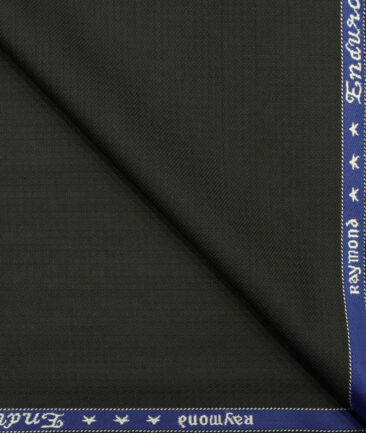 Raymond Men's Polyester Viscose Structured 3.75 Meter Unstitched Suiting Fabric (Black)