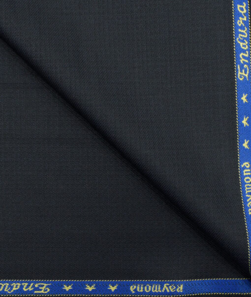 Raymond Men's Polyester Viscose Structured 3.75 Meter Unstitched Suiting Fabric (Dark Navy Blue)
