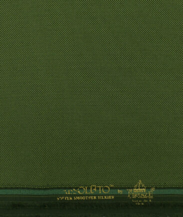 Absoluto Men's Terry Rayon Structured  Unstitched Suiting Fabric (Bright Green)