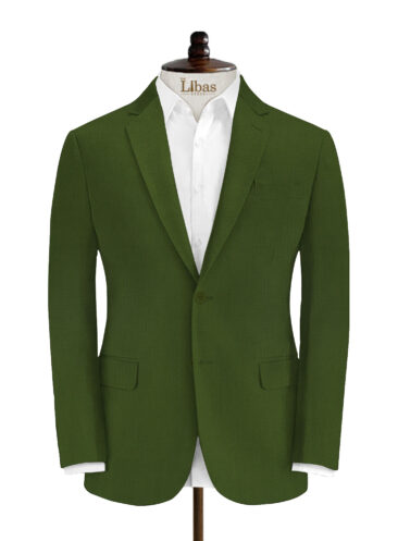 Absoluto Men's Terry Rayon Structured  Unstitched Suiting Fabric (Bright Green)
