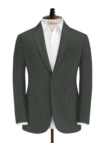 Absoluto Men's Terry Rayon Structured 3.75 Meter Unstitched Suiting Fabric (Grey)