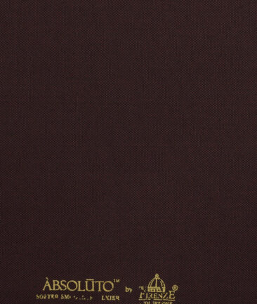 Absoluto Men's Terry Rayon Structured 3.75 Meter Unstitched Suiting Fabric (Wine)