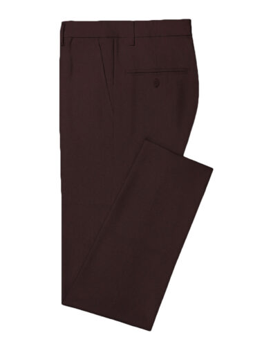 Absoluto Men's Terry Rayon Structured 3.75 Meter Unstitched Suiting Fabric (Wine)