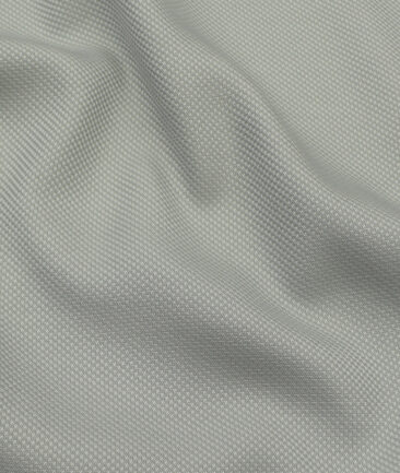 Don & Julio Men's Terry Rayon Structured 3.75 Meter Unstitched Suiting Fabric (Light Silver Grey)