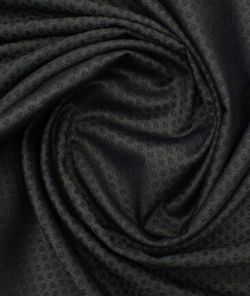 Fashion Flair Men's Terry Rayon Structured 3.75 Meter Unstitched Suiting Fabric (Grey)