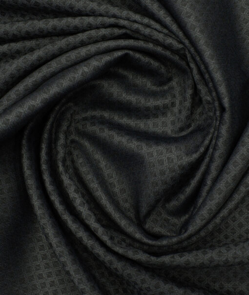Fashion Flair Men's Terry Rayon Structured 3.75 Meter Unstitched Suiting Fabric (Grey)