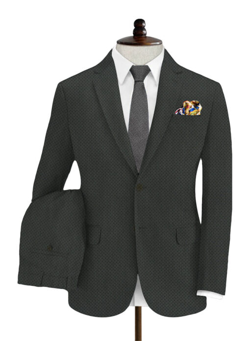Fashion Flair Men's Terry Rayon Structured 3.75 Meter Unstitched Suiting Fabric (Grey)