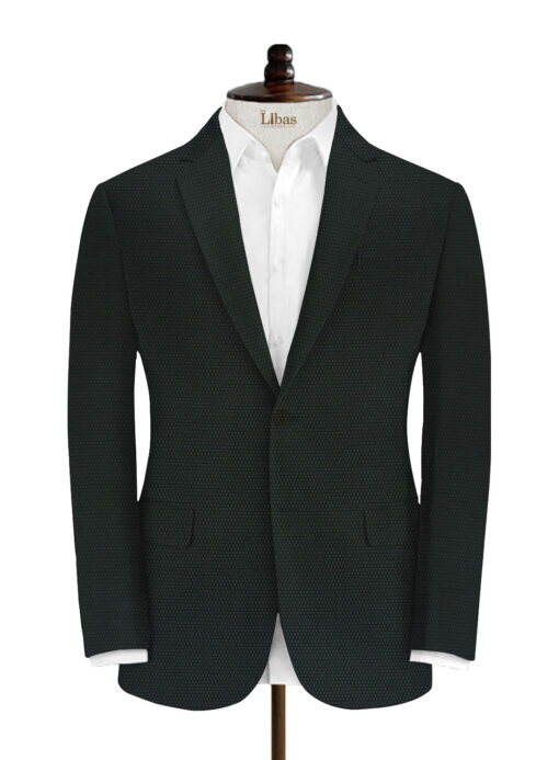 Fashion Flair Men's Terry Rayon Structured 3.75 Meter Unstitched Suiting Fabric (Dark Sea Green)