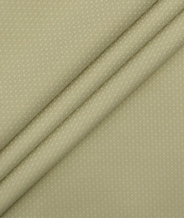 Italian Channel Men's Terry Rayon Structured 3.75 Meter Unstitched Suiting Fabric (Beige)