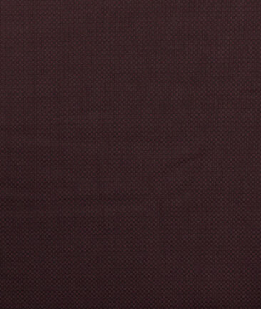 Italian Channel Men's Terry Rayon Structured 3.75 Meter Unstitched Suiting Fabric (Dark Wine)