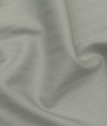 Italian Channel Men's Terry Rayon Structured 3.75 Meter Unstitched Suiting Fabric (Light Grey)