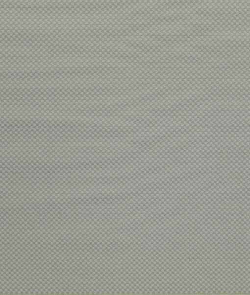 Italian Channel Men's Terry Rayon Structured 3.75 Meter Unstitched Suiting Fabric (Light Grey)