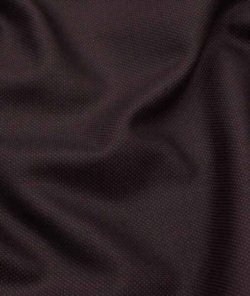 J.Hampstead Men's Terry Rayon Structured 3.75 Meter Unstitched Suiting Fabric (Dark Wine)