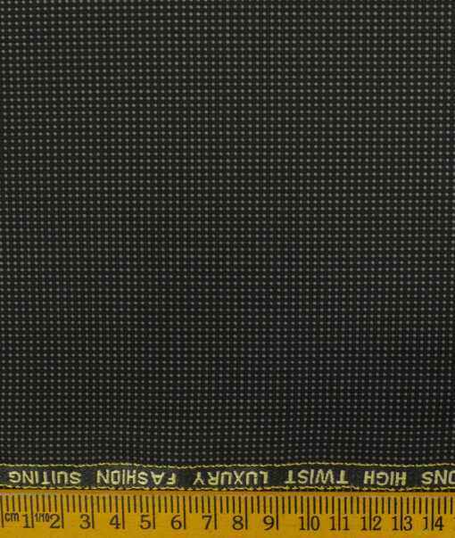 Spada Men's Terry Rayon Structured 3.75 Meter Unstitched Suiting Fabric (Blackish Grey)
