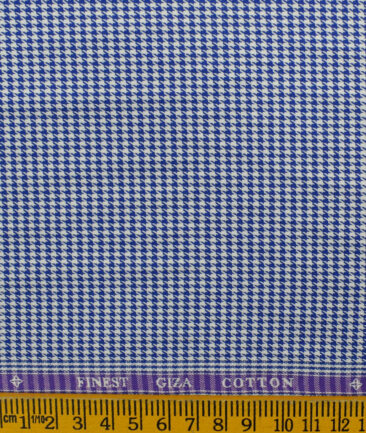 Soktas Men's Giza Cotton Structured 2.25 Meter Unstitched Shirting Fabric (White)