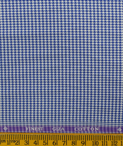 Soktas Men's Giza Cotton Structured 2.25 Meter Unstitched Shirting Fabric (White)