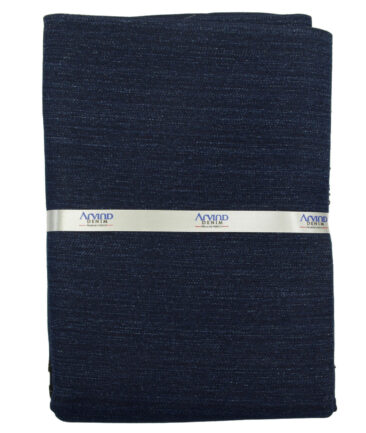 Arvind Men's Cotton Self Design 1.50 Meter Unstitched Jeans Fabric (Navy Blue)