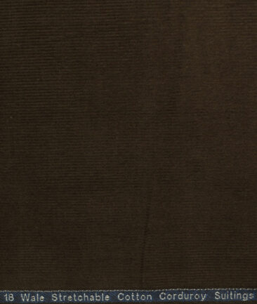 Arvind Men's Cotton Corduroy 1.50 Meter Unstitched Corduroy Trouser Fabric (Brown)