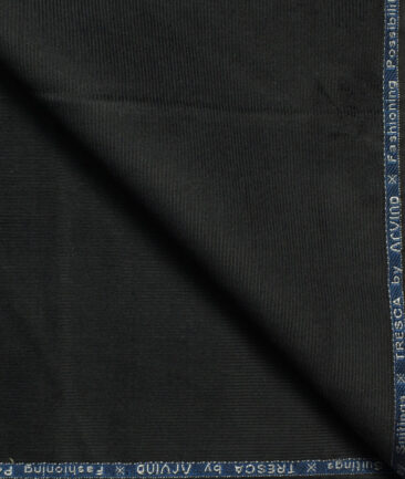 Arvind Men's Cotton Corduroy 1.50 Meter Unstitched Corduroy Trouser Fabric (Dark Grey)