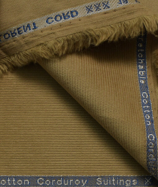 Arvind Men's Cotton Corduroy 1.50 Meter Unstitched Corduroy Trouser Fabric (Sepia Beige)