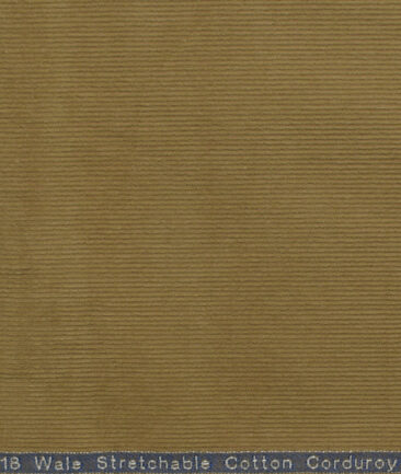 Arvind Men's Cotton Corduroy 1.50 Meter Unstitched Corduroy Trouser Fabric (Sepia Beige)