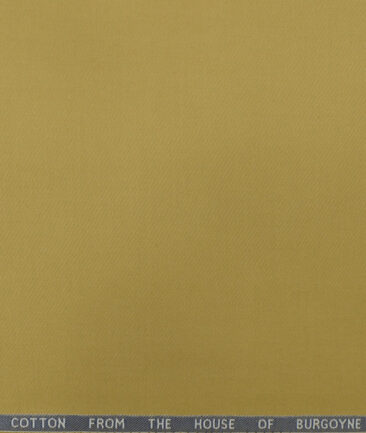 Burgoyne Men's Cotton Solids 1.50 Meter Unstitched Trouser Fabric (Granola Beige)