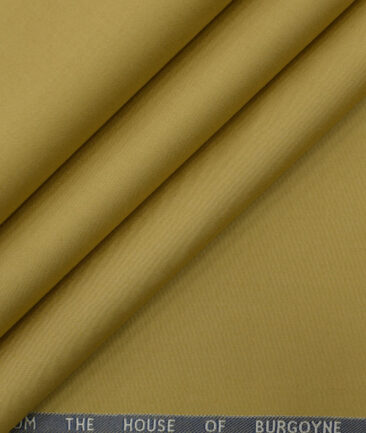 Burgoyne Men's Cotton Solids 1.50 Meter Unstitched Trouser Fabric (Granola Beige)
