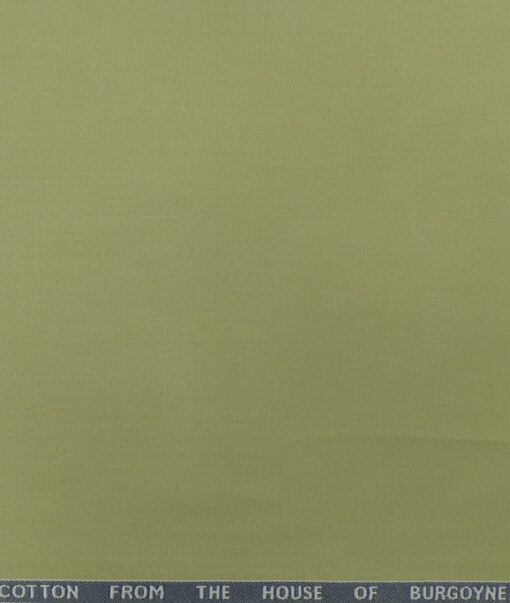 Burgoyne Men's Cotton Solids 1.50 Meter Unstitched Trouser Fabric (Olive Green)