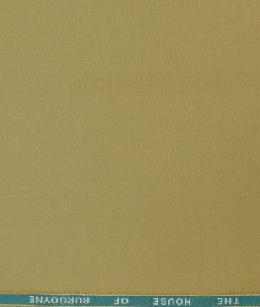 Burgoyne Men's Cotton Solids 1.50 Meter Unstitched Trouser Fabric (Biscotti Beige)