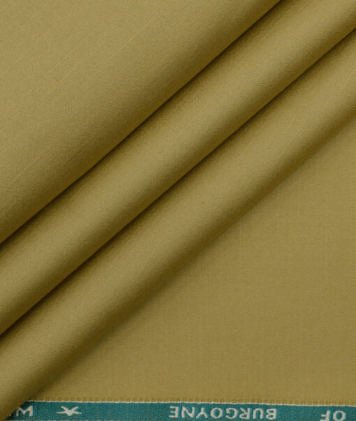Burgoyne Men's Cotton Solids 1.50 Meter Unstitched Trouser Fabric (Biscotti Beige)
