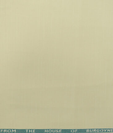 Burgoyne Men's Cotton Solids 1.50 Meter Unstitched Trouser Fabric (Cream)