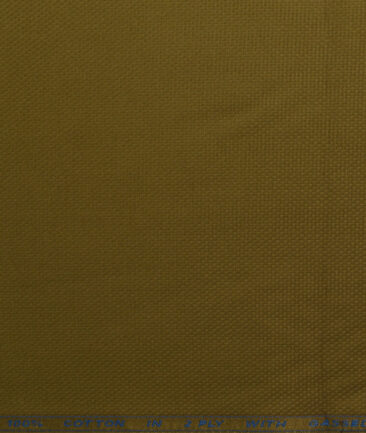 J.Hampstead Men's Cotton Structured 1.50 Meter Unstitched Trouser Fabric (Mustard Brown)