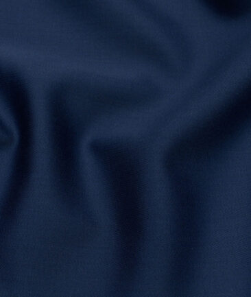 J.Hampstead Men's Wool Solids Super 150's 3.75 Meter Unstitched Suiting Fabric (Royal Blue)