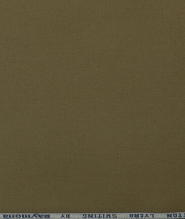 Raymond Men's Cotton Solids 1.50 Meter Unstitched Trouser Fabric (Brown)