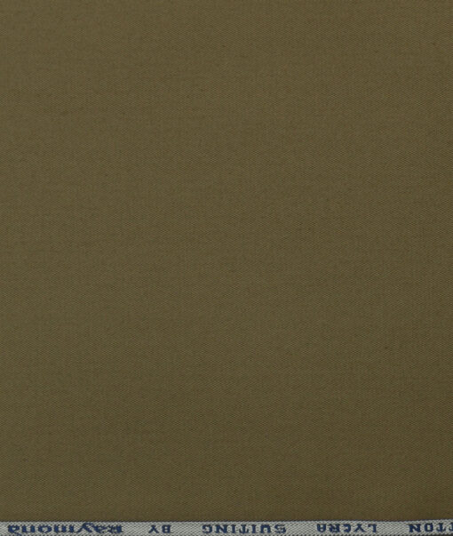 Raymond Men's Cotton Solids 1.50 Meter Unstitched Trouser Fabric (Brown)