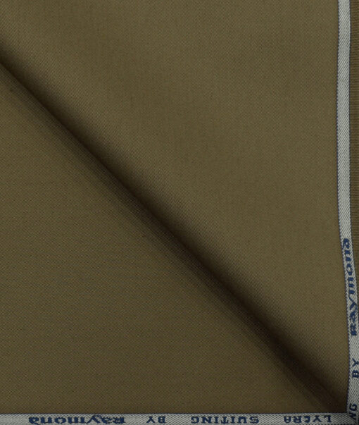 Raymond Men's Cotton Solids 1.50 Meter Unstitched Trouser Fabric (Brown)