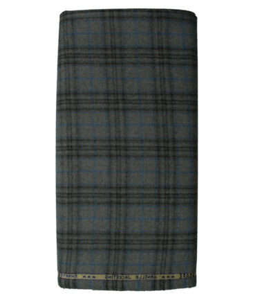 Raymond Men's Wool Checks Fine 2.20 Meter Unstitched Tweed Jacketing & Blazer Fabric (Grey)
