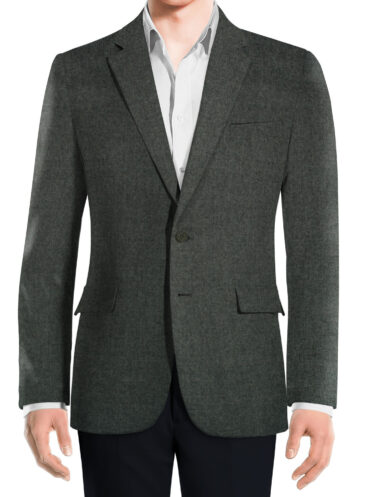 Raymond Men's Wool Solids Fine 2.20 Meter Unstitched Tweed Jacketing & Blazer Fabric (Worsted Grey)